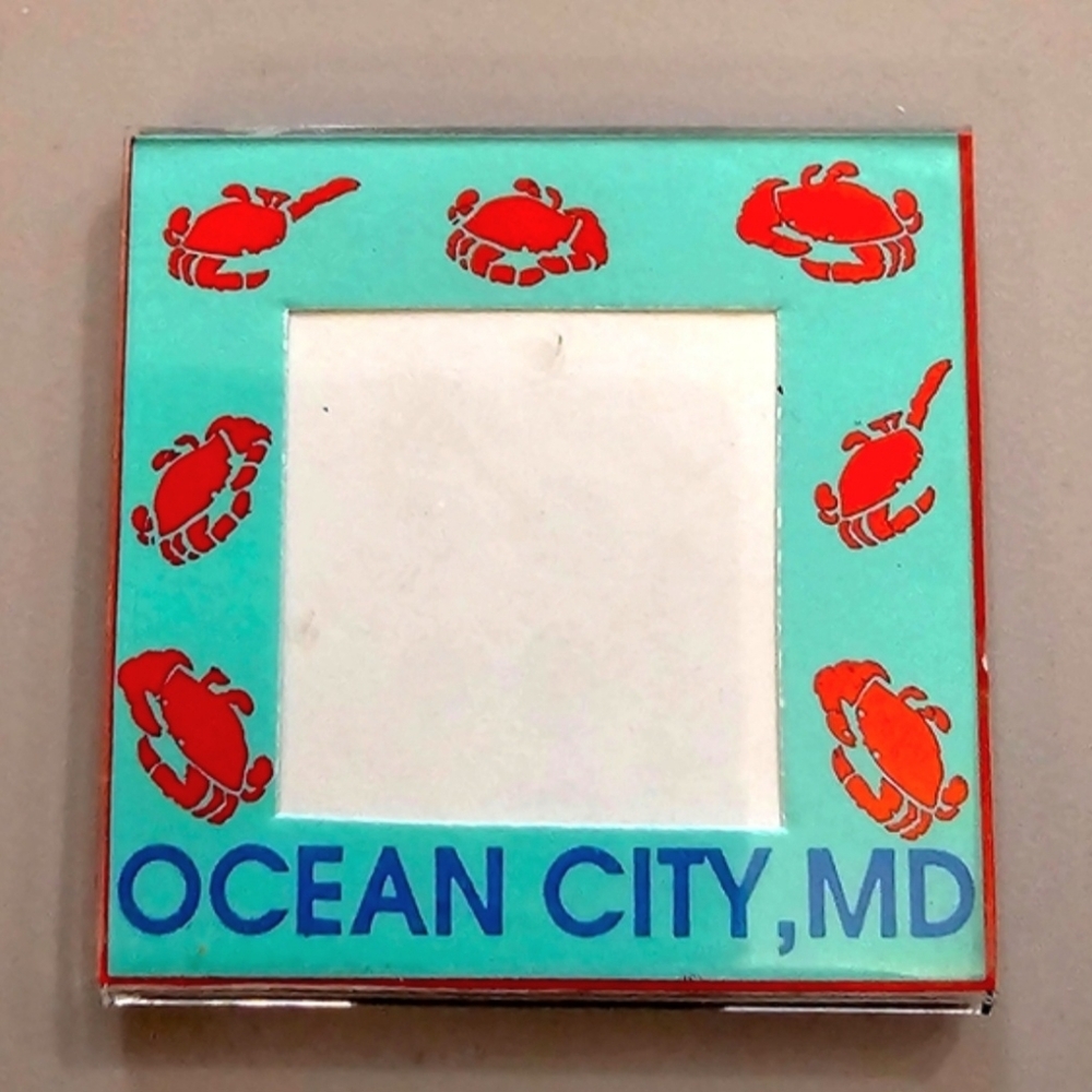 Ocean City MD Crab Photo Frame Magnet